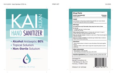 KAI Klean Hand Sanitizer 2700mL 5-6-20.jpg 2700ml label - KAI Klean Hand Sanitizer 2700mL 5 6 20